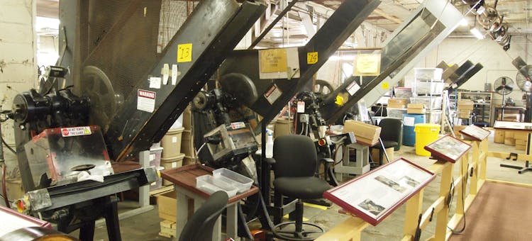 Factory equipment at The Original Kazoo Co. in Eden, New York (photo from Wikimedia Commons)