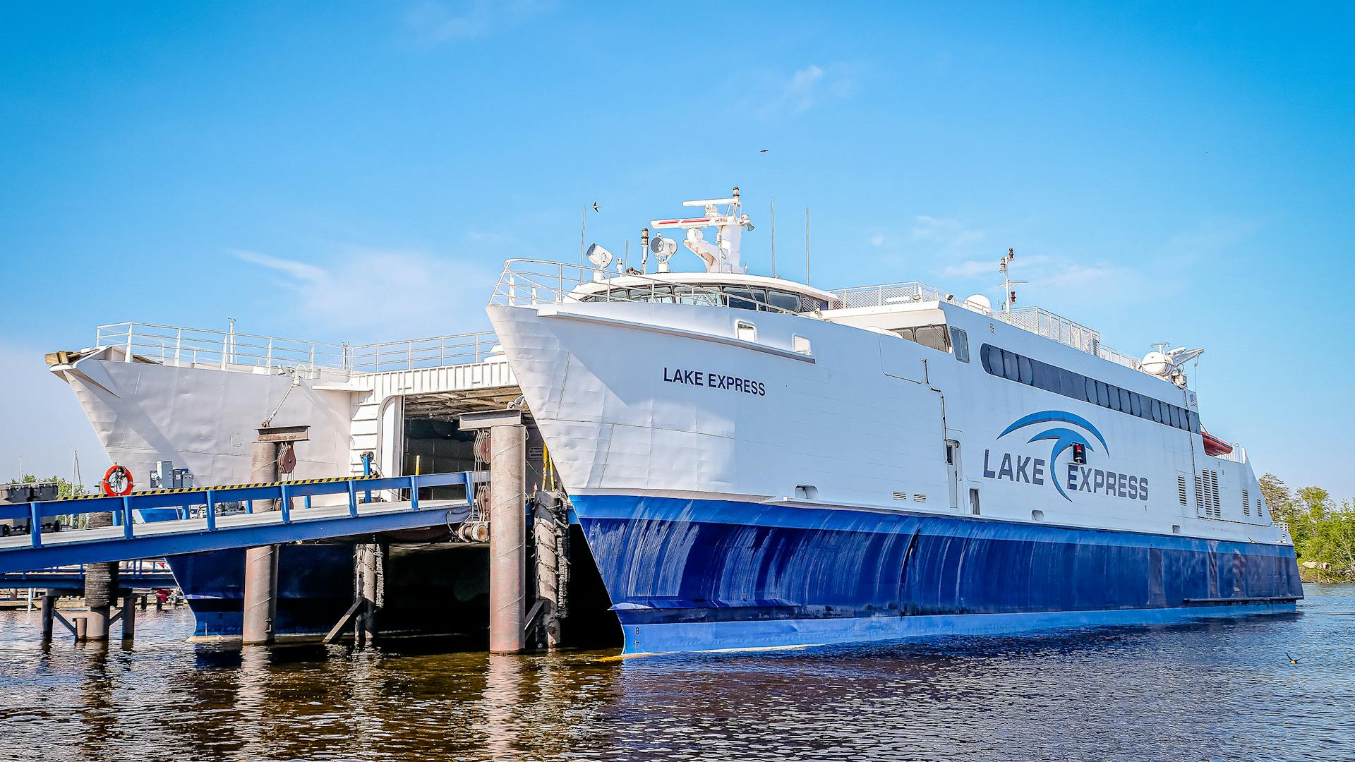 Lake Express ferry dock in Muskegon, Michigan (photo courtesy of Visit Muskegon)