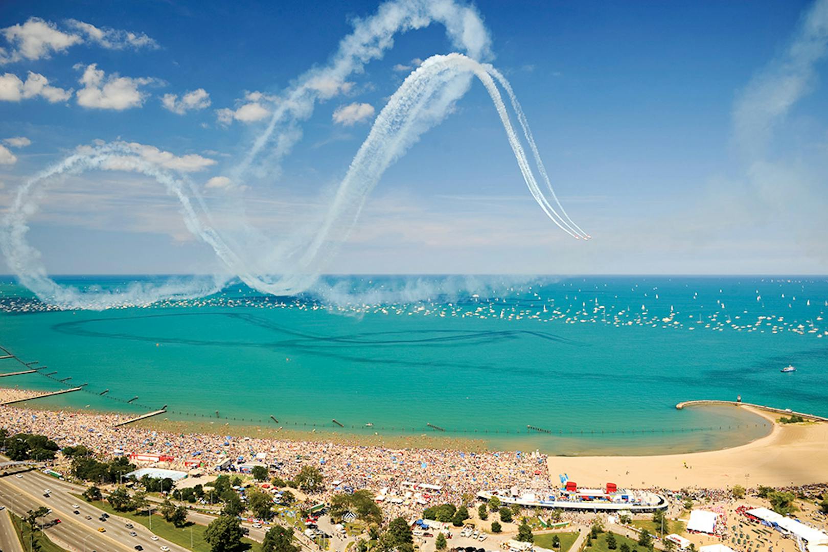 The Chicago Air and Water Show in Chicago, Illinois (photo by NAB Aerial)