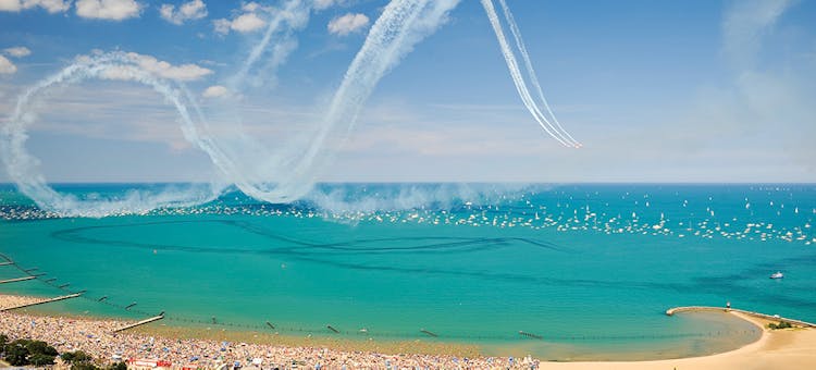 The Chicago Air and Water Show in Chicago, Illinois (photo by NAB Aerial)