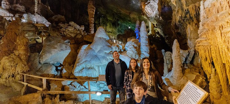 Family at Lost World Caverns in Lewisburg, West Virginia (photo courtesy of Greenbrier County CVB)
