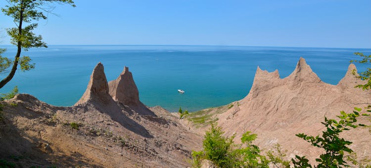 Chimney Bluffs State Park in Wolcott, New York (photo courtesy of New York State Parks)