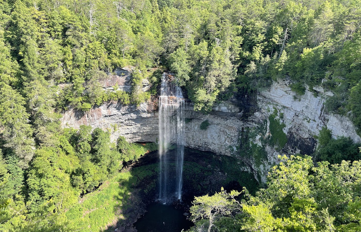 Cane Creek Falls at Fall Creek Falls State Park in Spencer, Tennessee (photo courtesy of Tennessee State Parks)