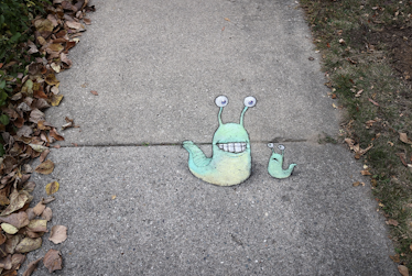 Street Artist Finds Unexpected Places for Whimsical Chalk Drawings