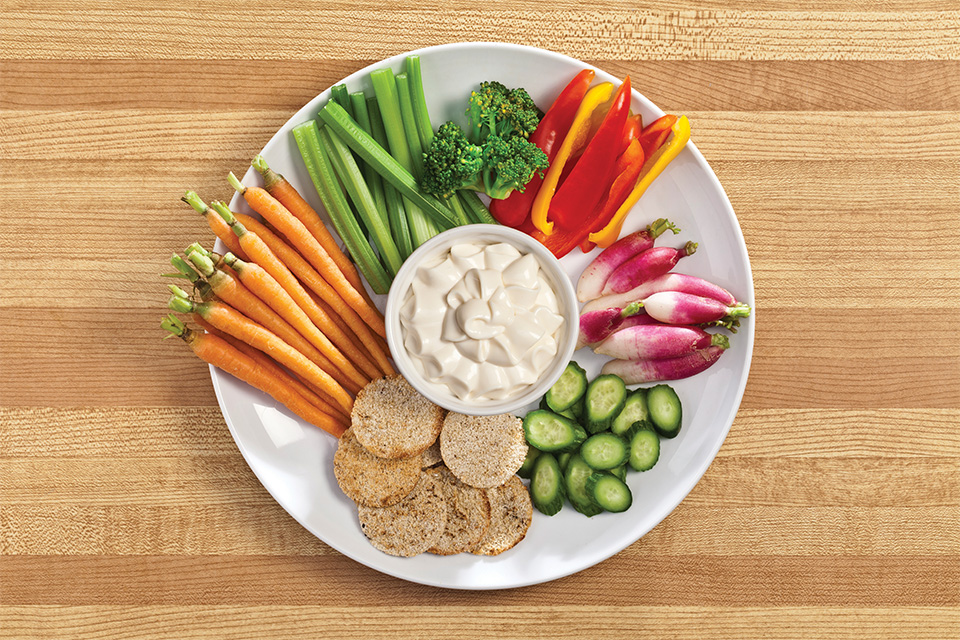 Plate of crudités (photo by iStock)