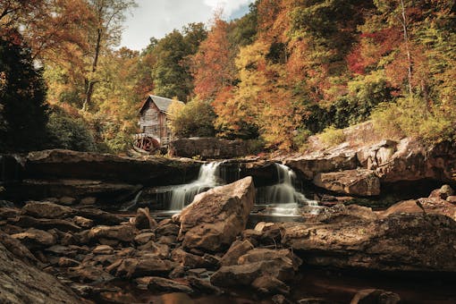 Autumn scene at Babaock State Park (photo by Regis Mahoy)