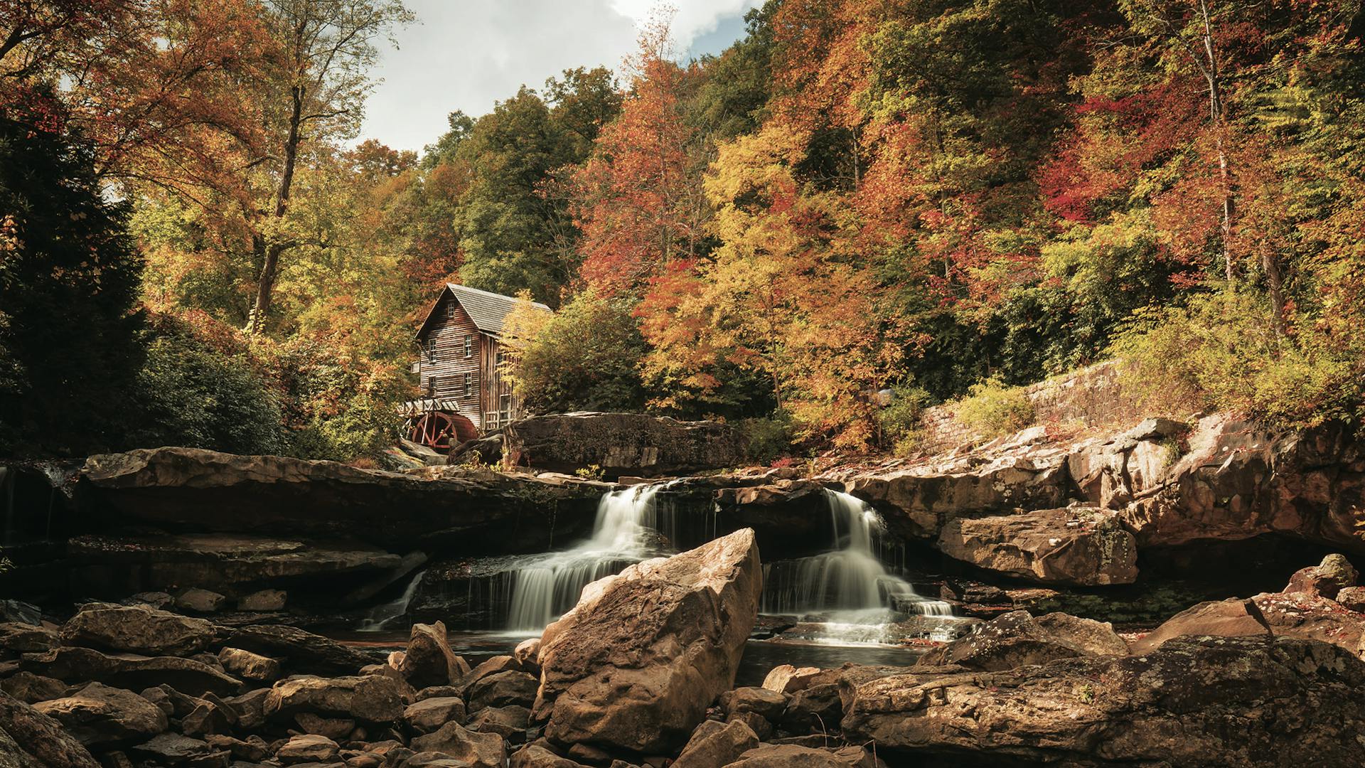 Autumn scene at Babaock State Park (photo by Regis Mahoy)