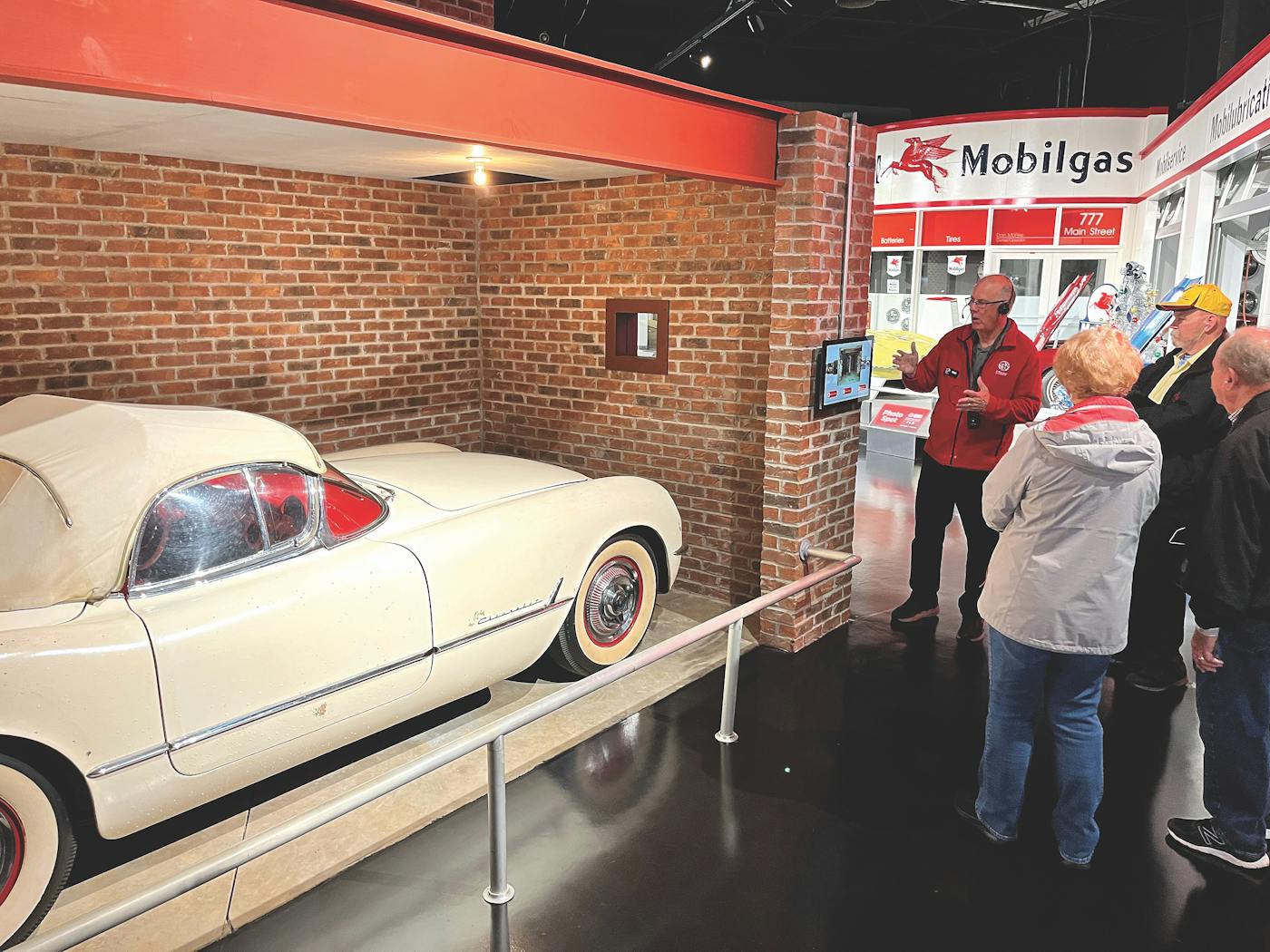 Vintage white Corvette on display at National Corvette Museum in Bowling Green, Kentucky (photo courtesy of National Corvette Museum))