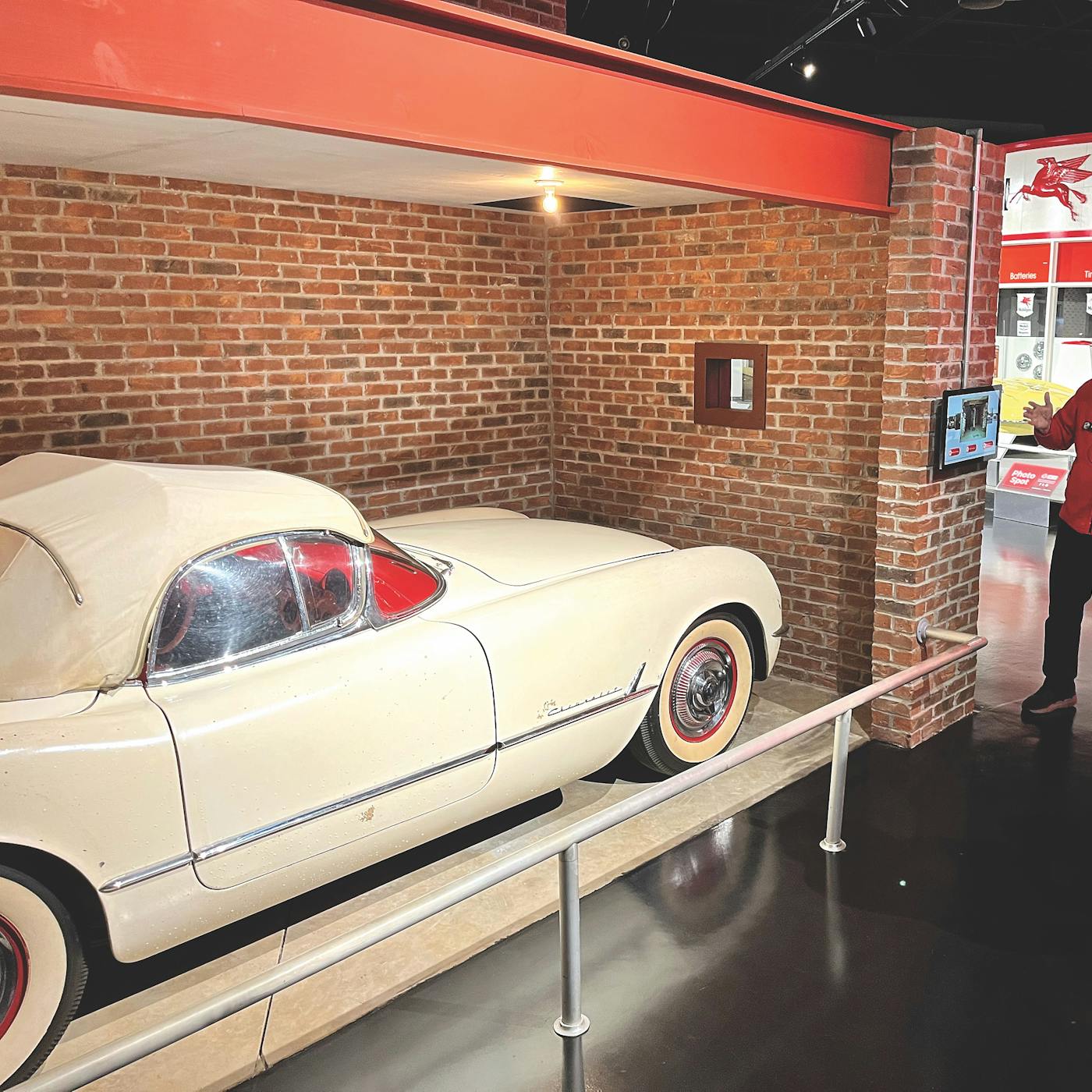 Vintage white Corvette on display at National Corvette Museum in Bowling Green, Kentucky (photo courtesy of National Corvette Museum))
