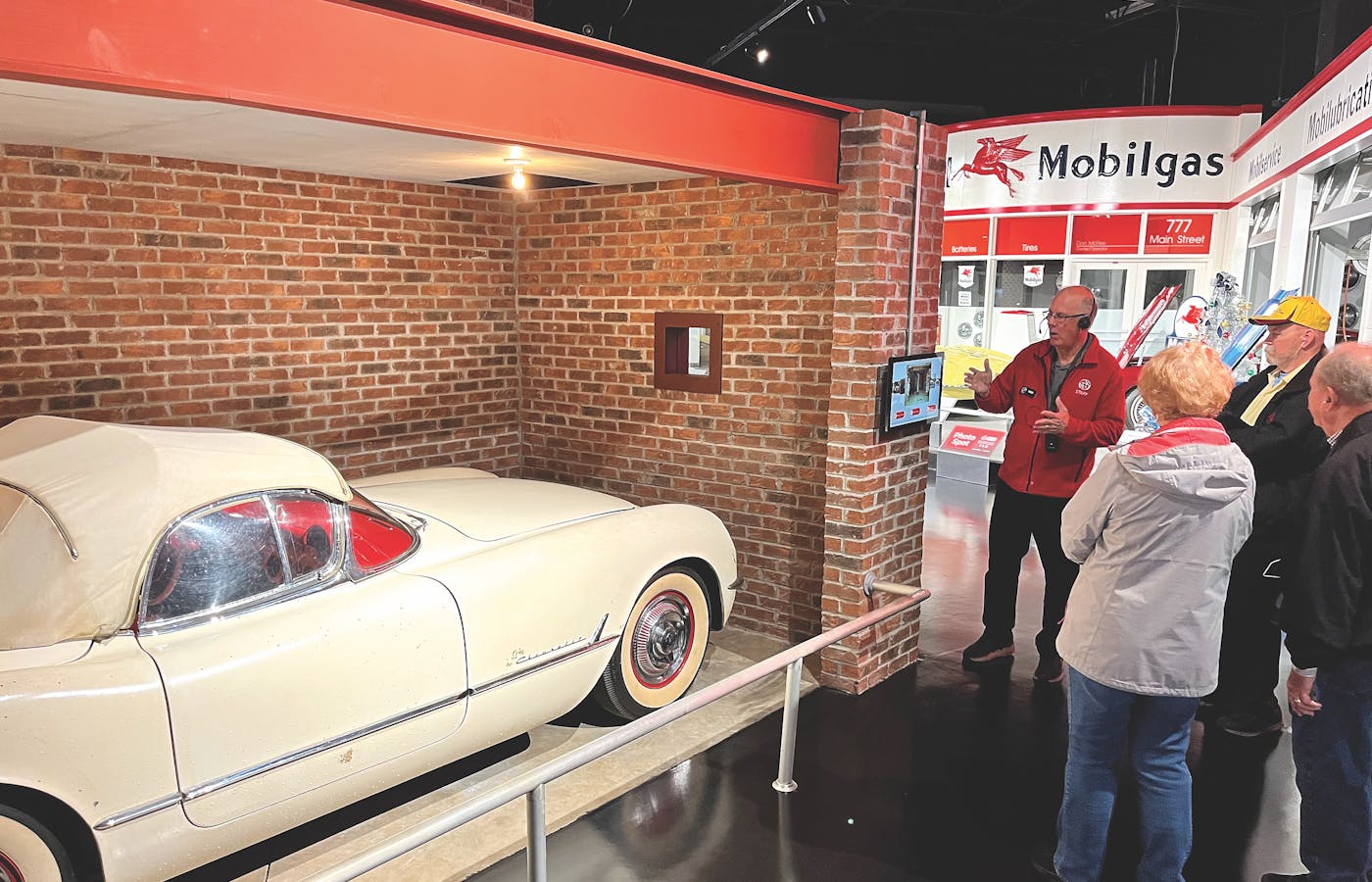 Vintage white Corvette on display at National Corvette Museum in Bowling Green, Kentucky (photo courtesy of National Corvette Museum)