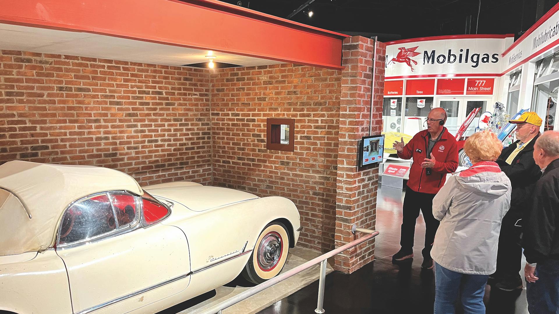 Vintage white Corvette on display at National Corvette Museum in Bowling Green, Kentucky (photo courtesy of National Corvette Museum)