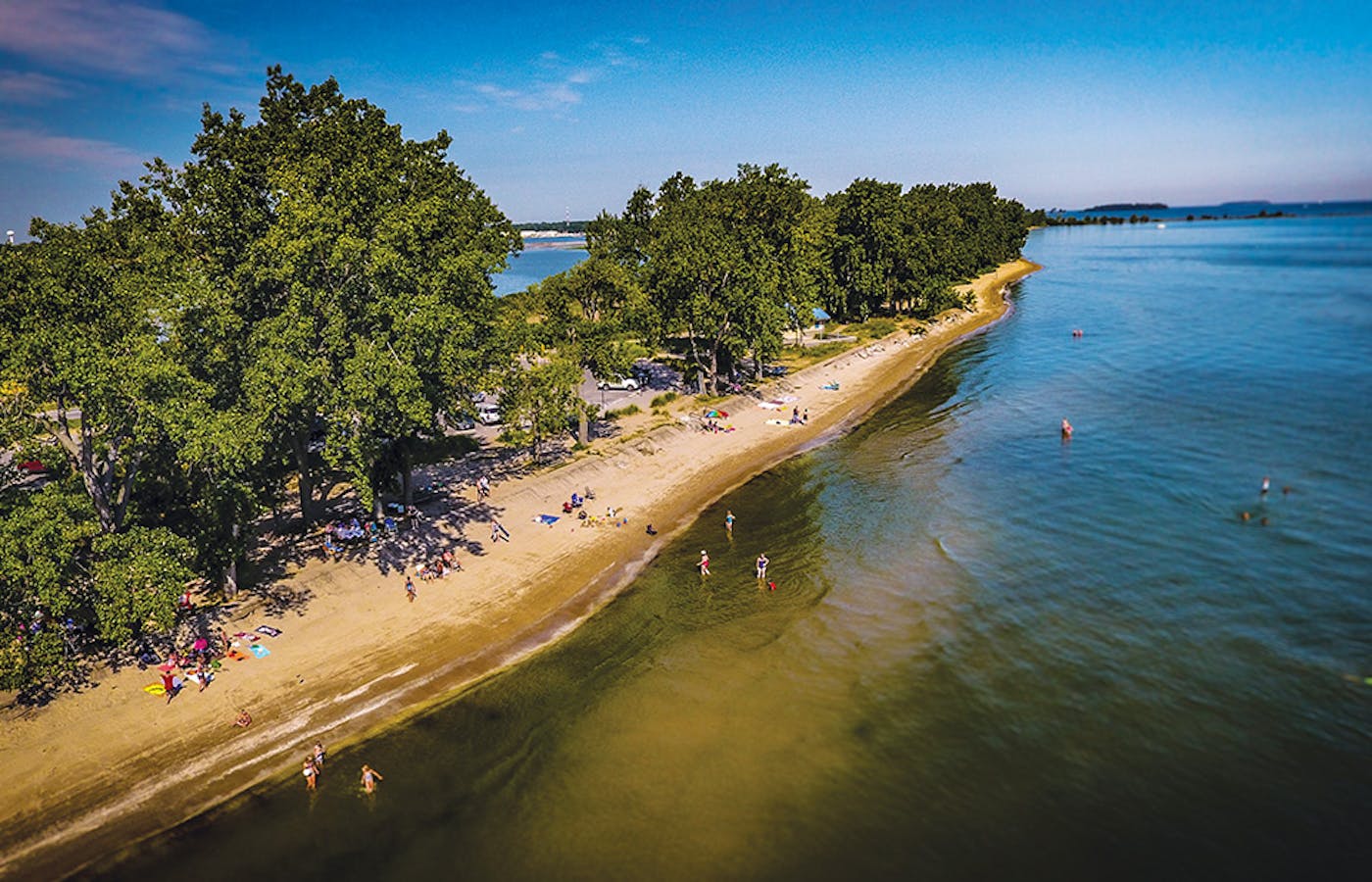 Beachgoers at East Harbor State Park in Lakeside-Marblehead, Ohio (photo courtesy of Ohio Department of Natural Resources)
