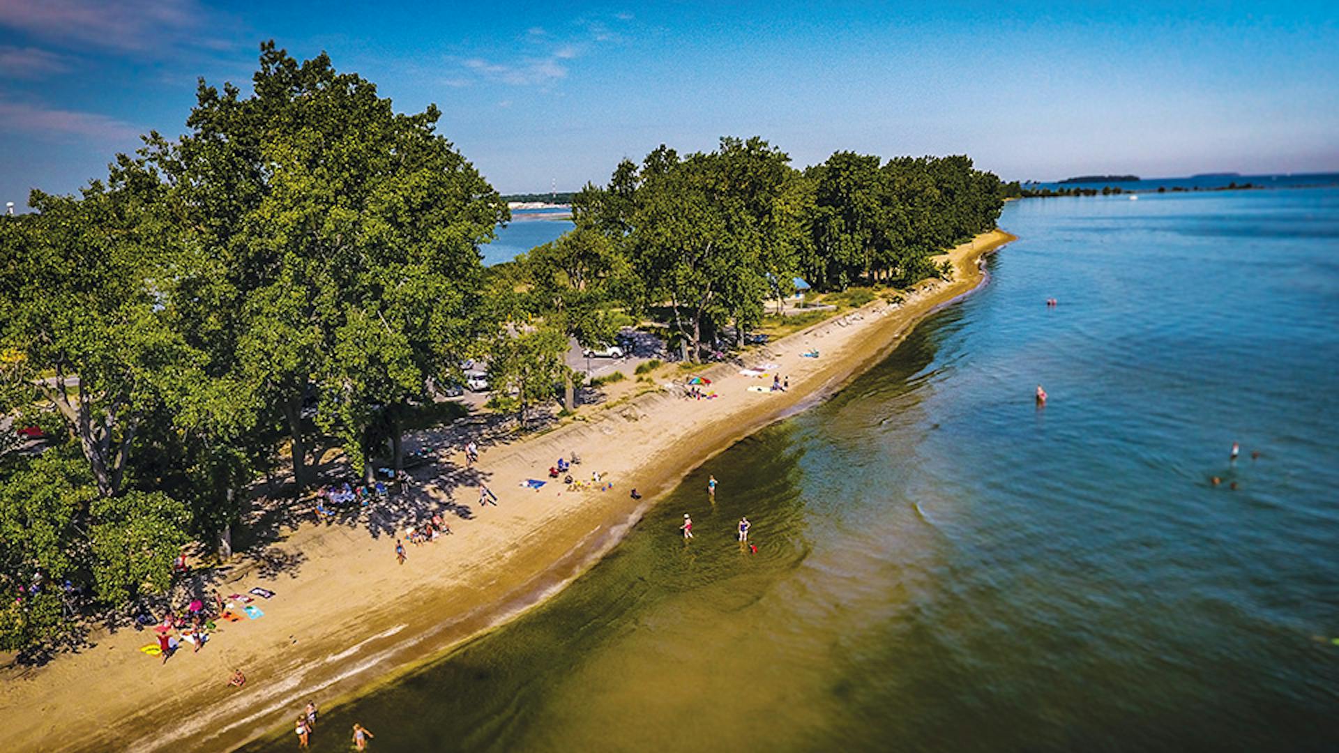 Beachgoers at East Harbor State Park in Lakeside-Marblehead, Ohio (photo courtesy of Ohio Department of Natural Resources)