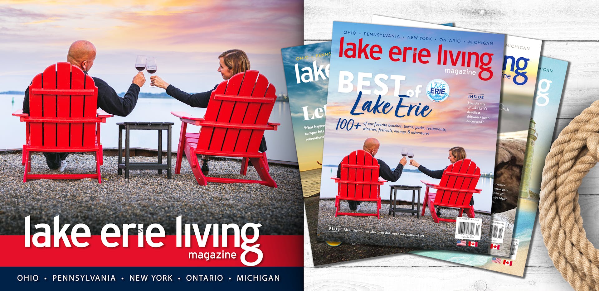 Lake Erie Living Magazine covers