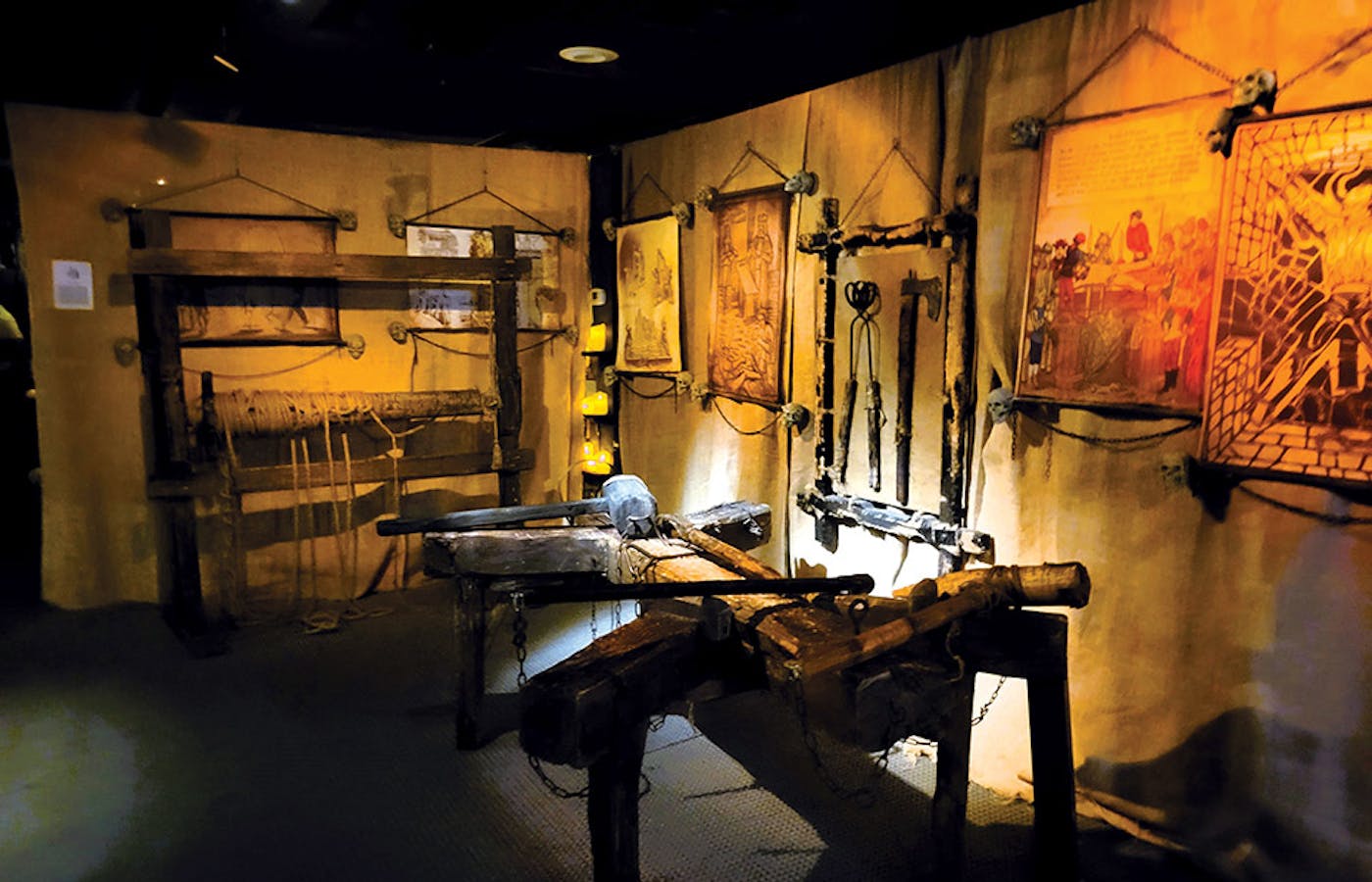 Torture instruments at the Medieval Torture Museum in Chicago, Illinois (photo courtesy of Medieval Torture Museum)