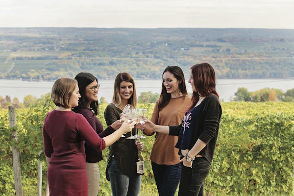 Friends visiting Finger Lakes Wine Country in New York State (photo courtesy of Finger Lakes Wine Country)