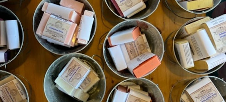 a collection of soap