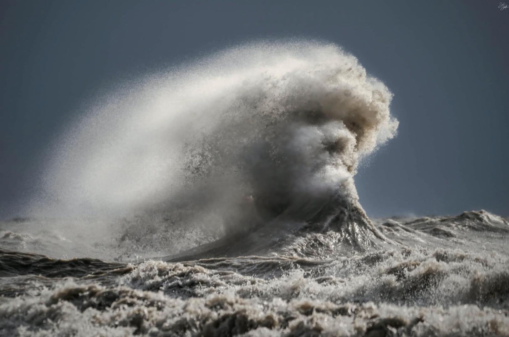 Cody Evans Captures Face in Port Stanley, Ontario, Wave