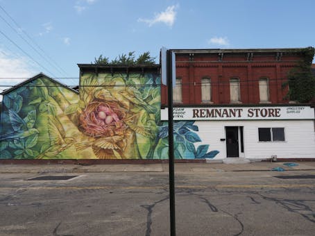 A colorful new mural in Erie, Pa.