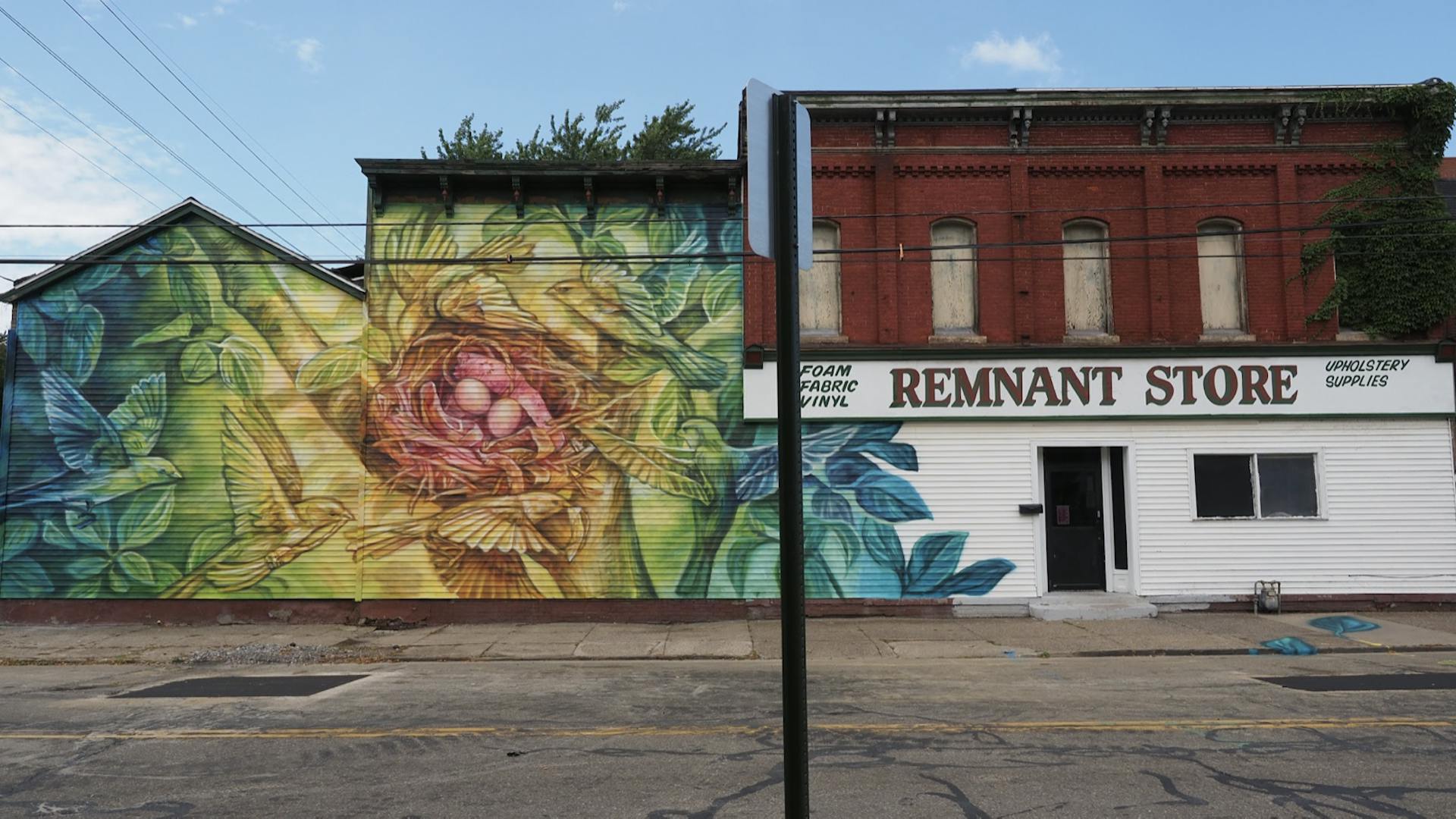 A colorful new mural in Erie, Pa.