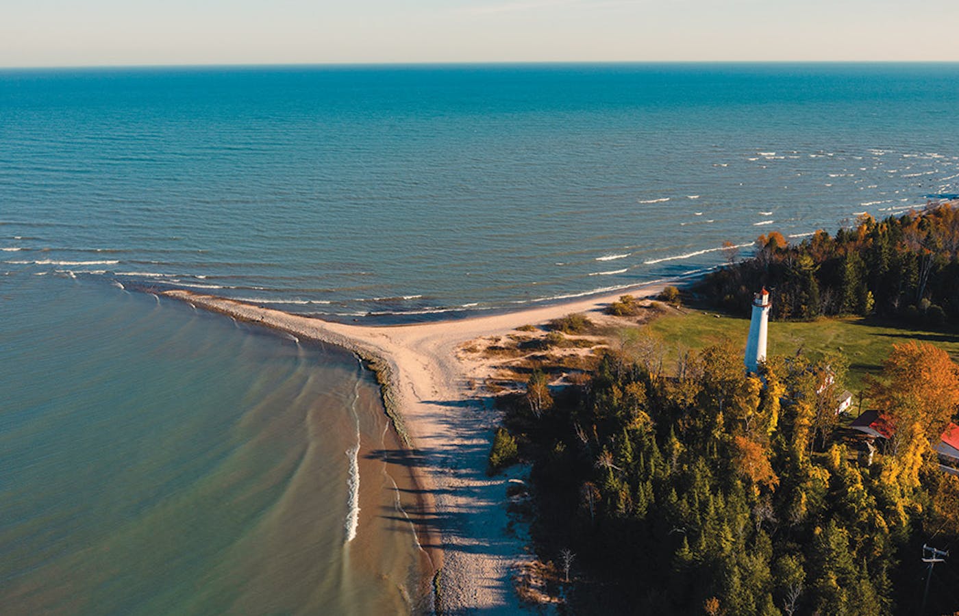 One of the lighthouses along Michigan’s northeast shore (photo courtesy of Alpena Area Convention & Visitors Bureau)